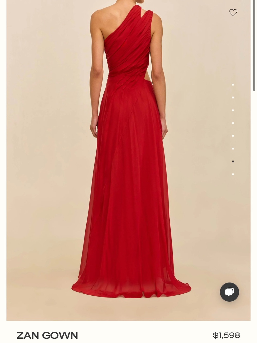 Cult Gaia Zan Gown- Merlot One-Shoulder Maxi Dress with Side Cutout - Picture 2 of 4
